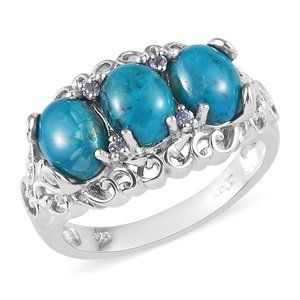 NEW 3.50 ctw Opalina and Tanzanite Ring